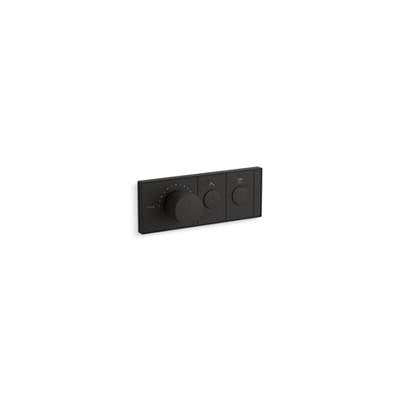 Kohler K-26346-9-BL - Antheme Two-Outlet Thermostatic Valve Control Panel With Recessed Push Buttons