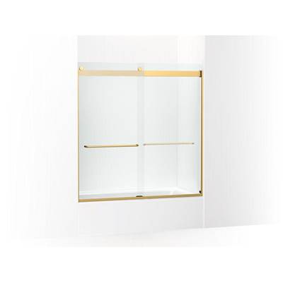 Kohler K-706004-L-2MB - Levity Sliding Bath Door, 62'' H X 56-5/8 - 59-5/8'' W, With 1/4'' Thick Crystal Clear Glass