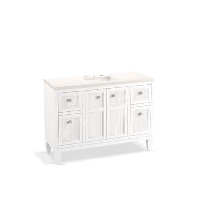Kohler K-33538-ASB-0 - Hearthaven 48'' Bathroom Vanity Cabinet With Sink And Quartz Top