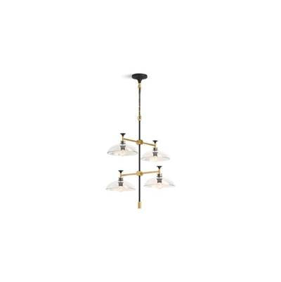 Kohler K-31773-CH04-BML - Tonee 24'' Four-Light Chandelier