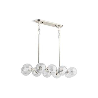 Kohler K-31766-CH10-SNL - Bellerae 38'' Ten-Light Linear Chandelier