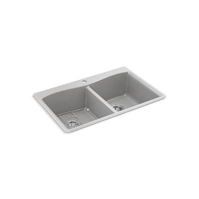Kohler K-8185-1-CM4 - Kennon 33'' X 22'' X 9-5/8'' Neoroc Top-Mount/Undermount Double-Equal Kitchen Sink