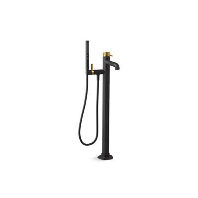 Kohler K-T27025-4-BMB - Occasione Floor-Mount Bath Filler Trim With Handshower