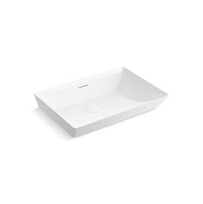 Kohler K-21060-0 - Brazne 23'' Rectangular Semi-Recessed Vessel Bathroom Sink