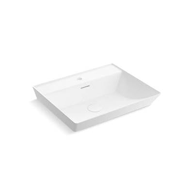 Kohler K-21059-1-0 - Brazne 23'' Rectangular Semi-Recessed Vessel Bathroom Sink