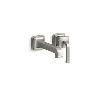 Kohler K-26431-4-BN - Riff Wall-Mount Single-Handle Bathroom Sink Faucet, 1.2 Gpm