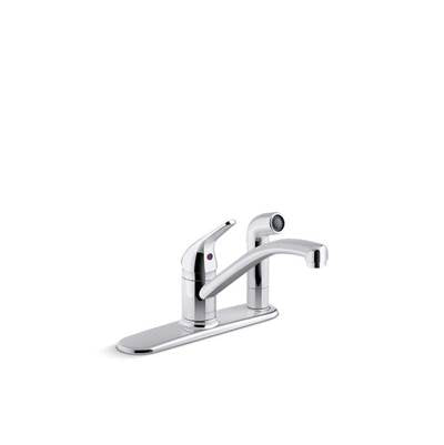 Kohler K-30615-CP - Jolte Single-Handle Kitchen Sink Faucet With Side Sprayer