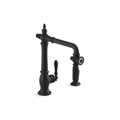 Kohler K-99265-BL - Artifacts Single-Handle Kitchen Sink Faucet With Sidesprayer