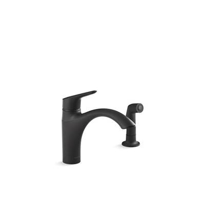 Kohler K-30471-BL - Rivale Single-Handle Kitchen Sink Faucet With Side Sprayer