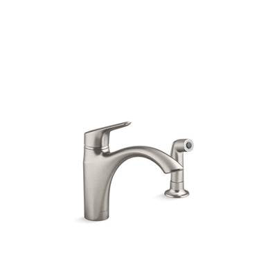 Kohler K-30471-VS - Rivale Single-Handle Kitchen Sink Faucet With Side Sprayer