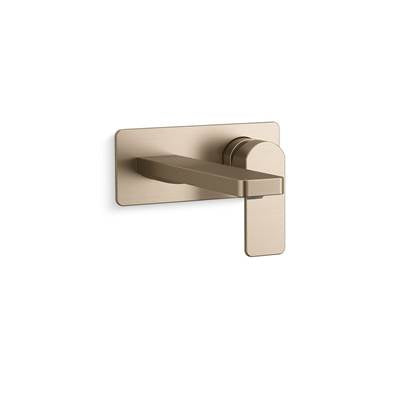 Kohler K-22567-4-BV - Parallel Wall-Mount Single-Handle Bathroom Sink Faucet 1.2 Gpm