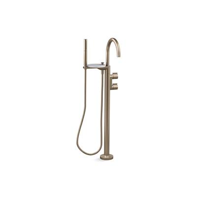 Kohler K-T77984-4-BV - Components Floor-Mount Bath Filler Trim With Lever Handles And Handshower