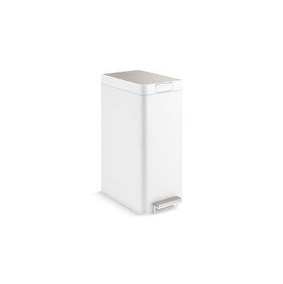 Kohler K-23826-STW - 13-Gallon Stainless Steel Slim Step Trash Can With Bifold Lid