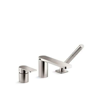 Kohler K-23488-4-SN - Parallel Deck-Mount Bath Faucet With Handshower