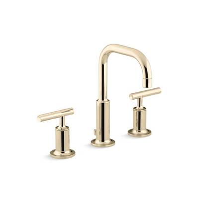 Kohler K-14406-4-AF - Purist Widespread Bathroom Sink Faucet With Lever Handles, 1.2 Gpm