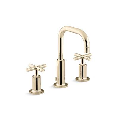 Kohler K-14406-3-AF - Purist Widespread Bathroom Sink Faucet With Cross Handles, 1.2 Gpm