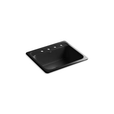 Kohler K-5964-4-7 - Mayfielde 25'' X 22'' X 8-3/4'' Top-Mount Single-Bowl Kitchen Sink With 4 Faucet Holes