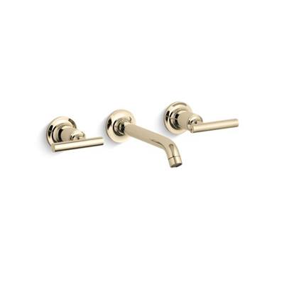 Kohler K-T14413-4-AF - Purist Widespread Wall-Mount Bathroom Sink Faucet Trim With Lever Handles, 1.2 Gpm