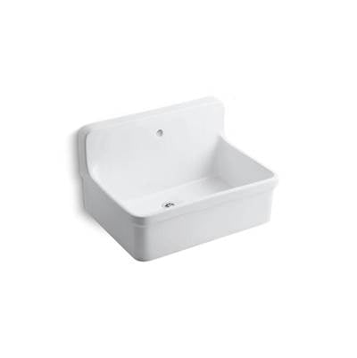 Kohler K-12781-0 - Gilforde 30'' X 22'' Bracket-Mount Scrub-Up/Plaster Sink With Single Faucet Hole