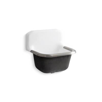 Kohler K-6719-0 - Bannone 24'' X 20-1/4'' Wall-Mount Or P-Trap Mount Service Sink With Rim Guard And Blank Back