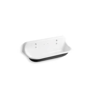 Kohler K-3202-0 - Brockwaye 4' Wall-Mount Wash Sink With 2 Faucet Holes
