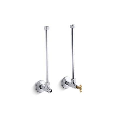 Kohler K-7608-CP - Pair 1/2'' Npt Angle Supplies With Loose-Key Stop And Annealed Vertical Tube