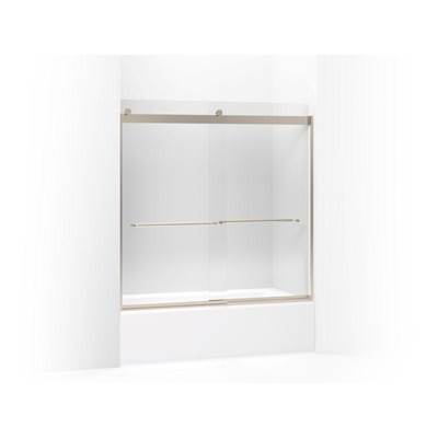 Kohler K-706006-L-ABV - Levity Sliding Bath Door, 59-3/4'' H X 56-5/8 - 59-5/8'' W, With 1/4'' Thick Crystal Clear Glass