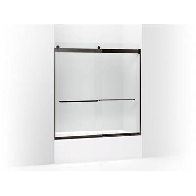 Kohler K-706004-L-ABZ - Levity Sliding Bath Door, 62'' H X 56-5/8 - 59-5/8'' W, With 1/4'' Thick Crystal Clear Glass