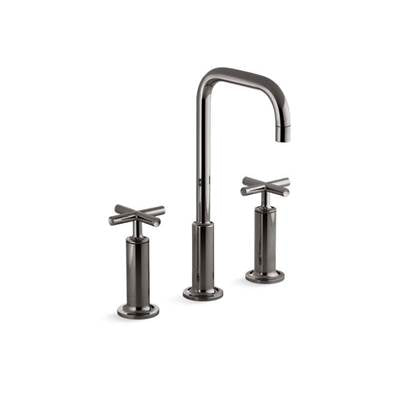 Kohler K-14408-3-TT - Purist Widespread Bathroom Sink Faucet With Cross Handles 1.2 Gpm