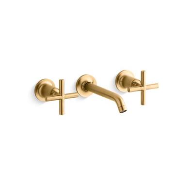 Kohler K-T14413-3-2MB - Purist Widespread Wall-Mount Bathroom Sink Faucet Trim With Cross Handles, 1.2 Gpm