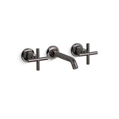 Kohler K-T14413-3-TT - Purist Widespread Wall-Mount Bathroom Sink Faucet Trim With Cross Handles, 1.2 Gpm