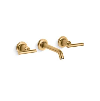 Kohler K-T14413-4-2MB - Purist Widespread Wall-Mount Bathroom Sink Faucet Trim With Lever Handles, 1.2 Gpm