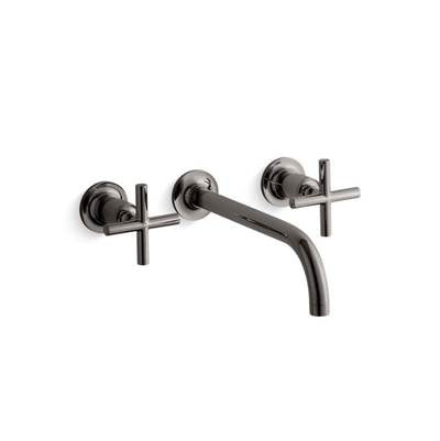 Kohler K-T14414-3-TT - Purist Widespread Wall-Mount Bathroom Sink Faucet Trim With Cross Handles, 1.2 Gpm