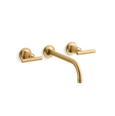 Kohler K-T14414-4-2MB - Purist Widespread Wall-Mount Bathroom Sink Faucet Trim With Lever Handles, 1.2 Gpm