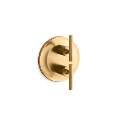 Kohler K-T14489-4-2MB - Purist Valve Trim With Lever Handles For Stacked Valve, Requires Valve