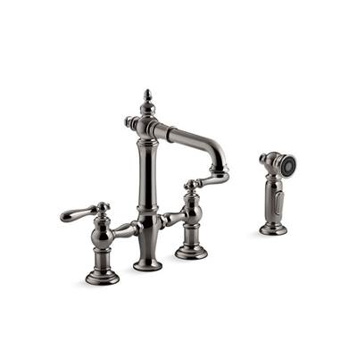 Kohler K-76520-4-TT - Artifacts Two-Hole Bridge Bar Sink Faucet With Sidesprayer