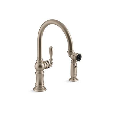 Kohler K-99262-BV - Artifacts Single-Handle Kitchen Sink Faucet With Two-Function Sprayhead