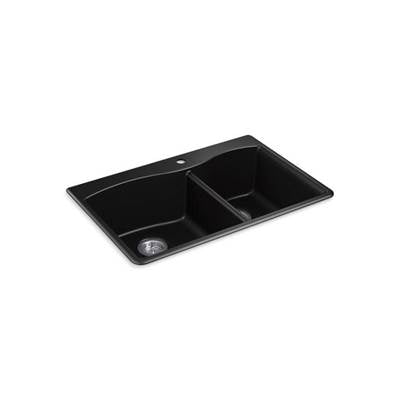 Kohler K-28002-1-CM1 - Kennon 33'' X 22'' X 9-5/8'' Neoroc Top-Mount/Undermount Large/Medium Kitchen Sink