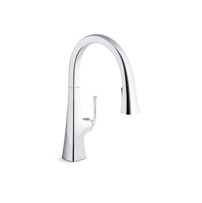 Kohler K-22062-CP - Graze Pull-Down Kitchen Sink Faucet With Three-Function Sprayhead