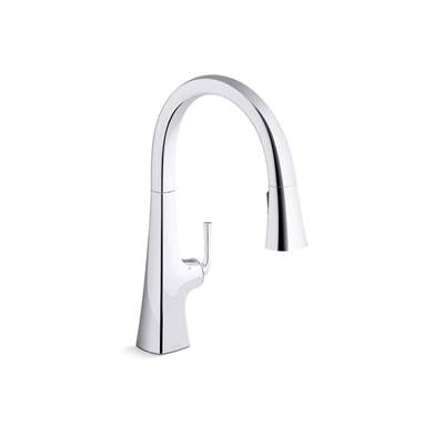 Kohler K-22068-CP - Graze Touchless Pull-Down Kitchen Sink Faucet With Three-Function Sprayhead
