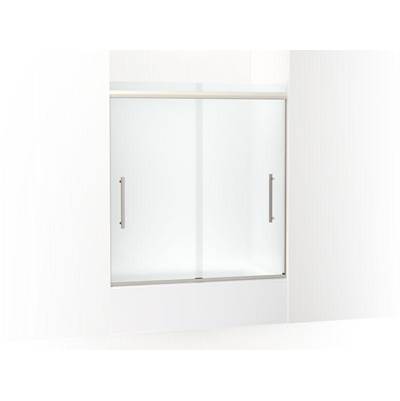 Kohler K-707602-8D3-BNK - Pleat Frameless Sliding Bath Door, 63-9/16'' H X 54-5/8 - 59-5/8'' W, With 5/16'' Thick Frosted Glass