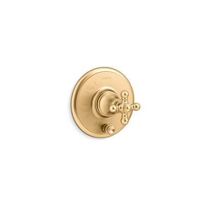 Kohler K-T72768-3-2MB - Artifacts Rite-Temp Valve Trim With Push-Button Diverter And Cross Handle