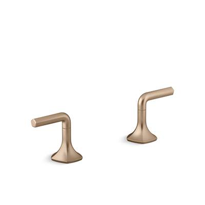 Kohler K-27018-4-BV - Occasion Deck-Mount Bath Faucet Handles With Lever Design