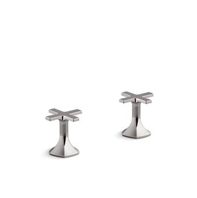 Kohler K-27018-3-TT - Occasion Deck-Mount Bath Faucet Handles With Cross Design