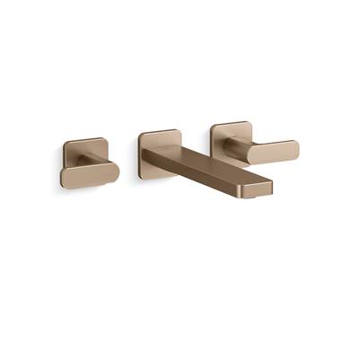 Kohler K-T27120-4-BV - Parallel Wall-Mount Bathroom Sink Faucet Trim 1.2 Gpm