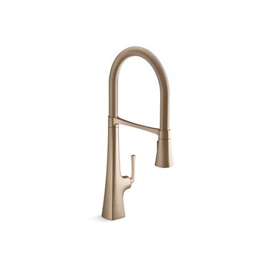 Kohler K-22060-BV - Graze Semi-Professional Kitchen Sink Faucet With Three-Function Sprayhead