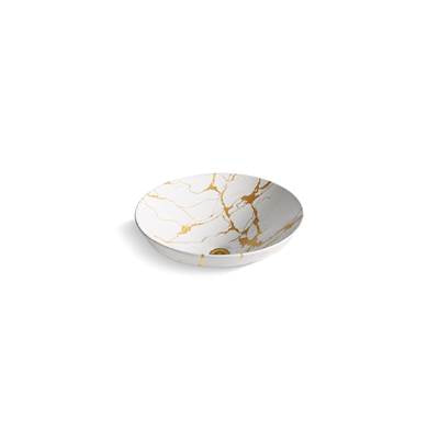 Kohler K-28039-AUR-0 - Aureus 16-3/4'' Round Semi-Recessed Vessel Bathroom Sink, No Overflow