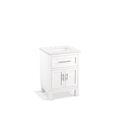 Kohler K-28379-ASB-0 - Quo 24 In. Bathroom Vanity Cabinet With Sink And Quartz Top