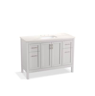 Kohler K-39606-ASB-AGA - Hadron 48 In. Bathroom Vanity Cabinet With Sink And Quartz Top