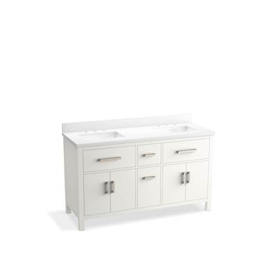 Kohler K-40641-BD1-0 - Kresla 60 In. Bathroom Vanity Cabinet With Sinks And Quartz Top